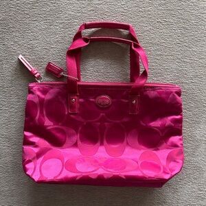 Coach Getaway Signature Nylon Weekender Small Tote